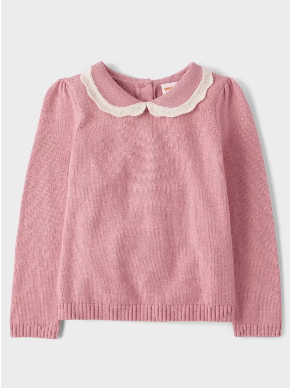 Gymboree Girls Peter Pan Pink Crochet Sweater - On Pointe Collection